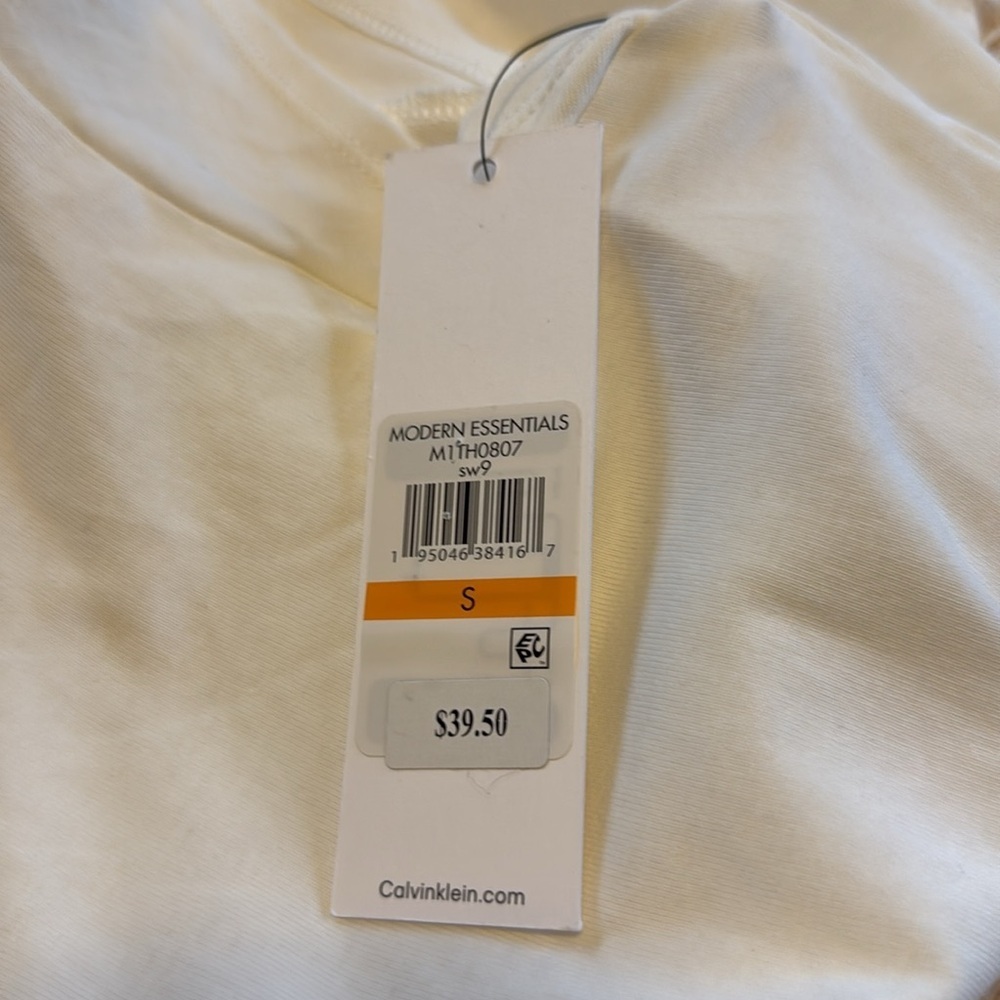 NWT Calvin Klein Cap Sleeve Henley Top - Picture 3 of 7